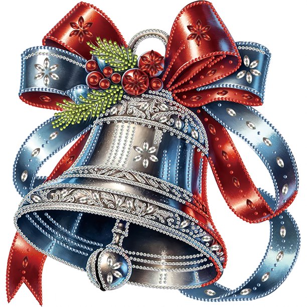 Campanas de Navidad Con diamantes Parciales Likrtyny Serie Navideña 30x30cm