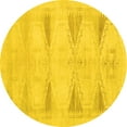 thumbnail image 1 of Ahgly Company Machine Washable Indoor Round Persian Yellow Traditional Area Rugs, 6' Round, 1 of 4