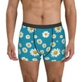 thumbnail image 4 of Wukai Daisies Flowers Print Men’s Underwear Breathable Boxer Briefs,&nbsp;Moisture Wicking & Breathable-Small, 4 of 7