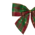thumbnail image 4 of Northlight Plaid 2-Loop Christmas Bow Decorations - 5.5" - Red and Green - Pack of 6, 4 of 4