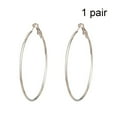 thumbnail image 3 of keepw 1 Pair Hoop Earrings Women Jewelry Exquisite Simple Style Round Ear Pendants Ears Drops Fashion Accessory Ears Decors for Decor Silver 3cm Silver 9cm, 3 of 6