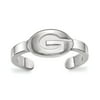 White Sterling Silver Ring Band Georgia NCAA University of, Size 6