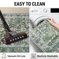 thumbnail image 6 of GLATTICE Vintage Washable 2x3 Small Area Rugs for Entryway Non Slip Kitchen Rugs with Rubber Backing Floral Print Soft Low Pile Throw Rug for Entrance, Green, 6 of 8