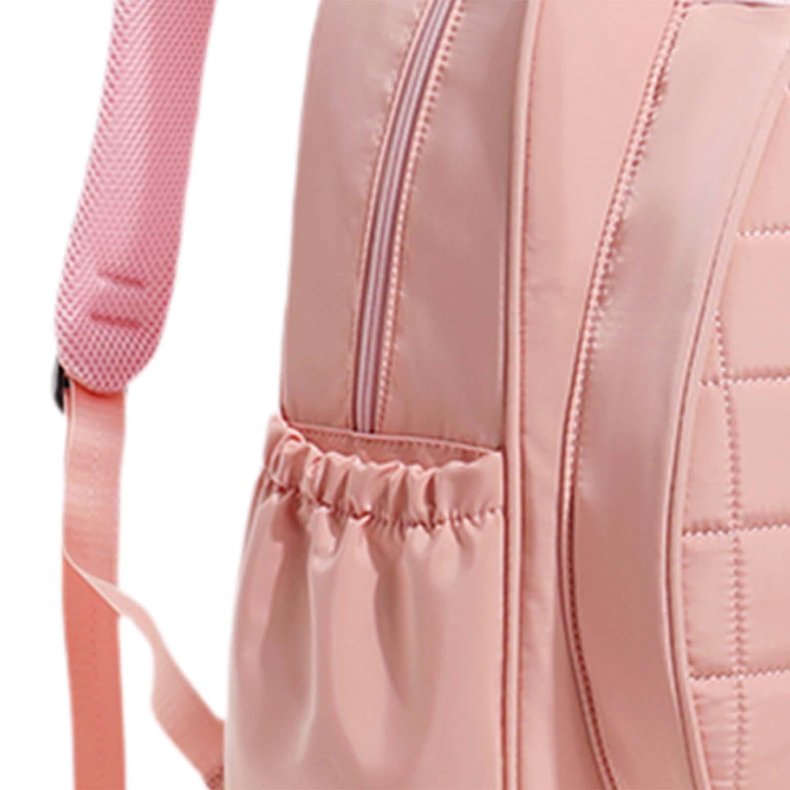 funtasica Tennis Backpack with Racquet Pocket Racquet Carrying Bag Pink for Women Portable Large Capacity Racket Bag for Squash Racquet
