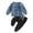 Blue28, variant on Boy's Outfit Sets Valentines Day Cute Plaid Top And Long Pants With Heart Print Two Piece Outfits Party Night Fashionable Cozy Clothing Sets