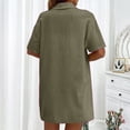 thumbnail image 4 of Women's Vacation Fashion Casual Suit Solid Color Summer Shorts And Shirt Top Two Piece Sets Lapel Shirt Slim Suits Skirt Set Juniors Women Swimsuit Shorts Set Yoga Shorts Suit Athletic Swimsuits for, 4 of 7