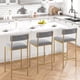 thumbnail image 3 of Set of 2 kitchen bar stools con footrest-pu forrado counter height barstools-bar sillas con back para kitchen island/apartment/counter bar-easy to assemble-gold, 3 of 6
