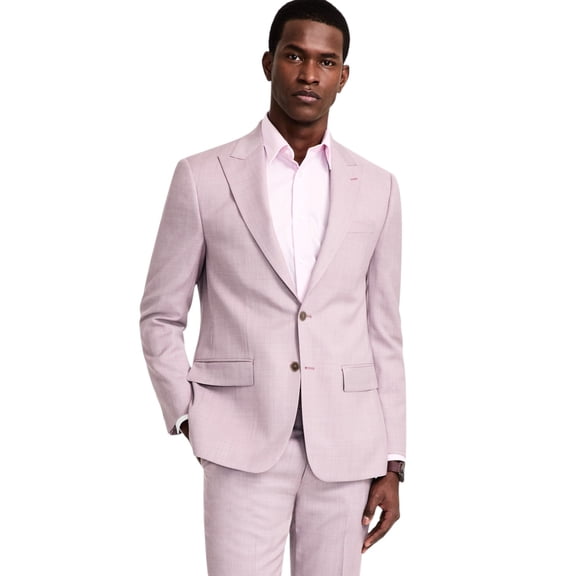 Calvin Klein Mens Slim fit Suit Jacket Blazer 36 R Pink Solid Stretch Wool