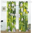 thumbnail image 2 of Coolnut Flowers Thermal Insulated Blackout Grommet Printed Window Curtain - 84x55 in - 100% Polyester 2 Panels, Stitchingstyles, 2 of 6
