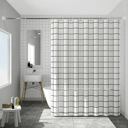 LLGLTOMO Fabric Shower Curtain Liner Water Resistant Bathroom Curtains Light Weight Waterproof Odorless with 12 Holes 72x72 Inch