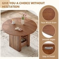 thumbnail image 4 of StnTalk 42 Inch Round Dining Table with 2-Tier Storage Shelf, Modern Walnut Finish MDF Kitchen Table for 4–6 People, Wooden Circle Dining Table for Dining Room Apartment, 4 of 8