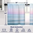 thumbnail image 5 of Abstract Sunset Sky Ocean Kitchen Tiers Window Half Valances, Ocean Waves in Pastels Summer Sea Kitchen Tiers Windows Heat Insulated Drapes for Decor Reducing The Light,26x24 inch Set of 2, 5 of 6