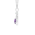 thumbnail image 2 of ANGARA Natural Amethyst Knotted Heart Pendant with Diamond in 925 Sterling Silver for Women (Size-5mm) | February Birthstone, Birthday, Anniversary, Jewelry Gift for Women | Natural Amethyst Necklace, 2 of 8