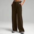 thumbnail image 2 of Inleife Women's Wide Leg Lounge Pants Solid Color Dual Side Pockets Leggings Fitness And Casual Leggings Flared Pants for Women, 2 of 6