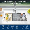 thumbnail image 4 of 33x19 In Undermount Single Bowl Kitchen Sink with Drainboard 16 Gauge 304 Stainless Steel 10 In Deep with Grid and Drain Kit, 4 of 7