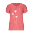 thumbnail image 4 of Birdeem Mode Femmes Été Col en V Manches Courtes T-Shirt Imprimé Décontracté Blouse, 4 of 4