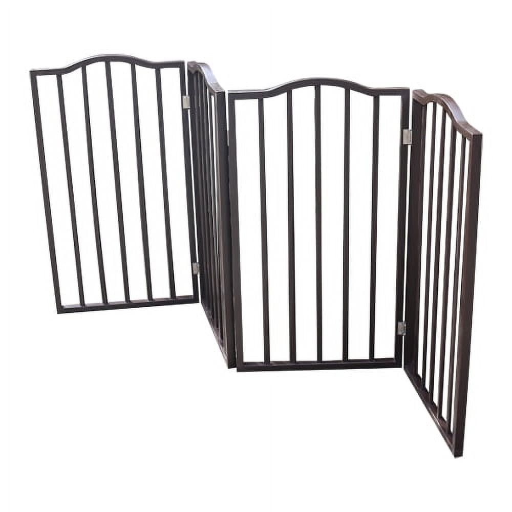 72" Baby Gate for Doorways and Stairs, Extra Wide Child Gate Dog Gates, Dog Gates for the House, Dark Brown