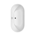 thumbnail image 4 of Brooklyn 60 Inch Freestanding Bathtub in White with Floor Mounted Faucet, Drain and Overflow Trim in Matte Black, 4 of 5