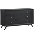 thumbnail image 1 of Modern Contemporary Wood Dresser, Black Wood, 1 of 3