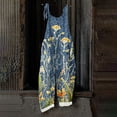 thumbnail image 7 of Iaqnaocc Overalls for Women Fall Summer Sleeveless Jumpsuits for Women Mushroom Loose Fit Plus Size Vintage Floral Print Jumpsuit Rompers Women Yellow M, 7 of 7