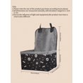 thumbnail image 3 of 1pc Black 600d Oxford Fabric Patterned Warm Inner Car Pet Basket For Anti-scratch And Durable Use, 3 of 5