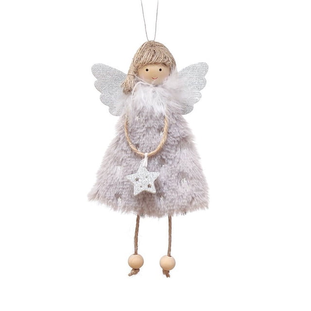 Decoración navideña Muñeca creativa Colgante Ángel Niña Colgante Árbol de Navidad Colgante Suministros navideños