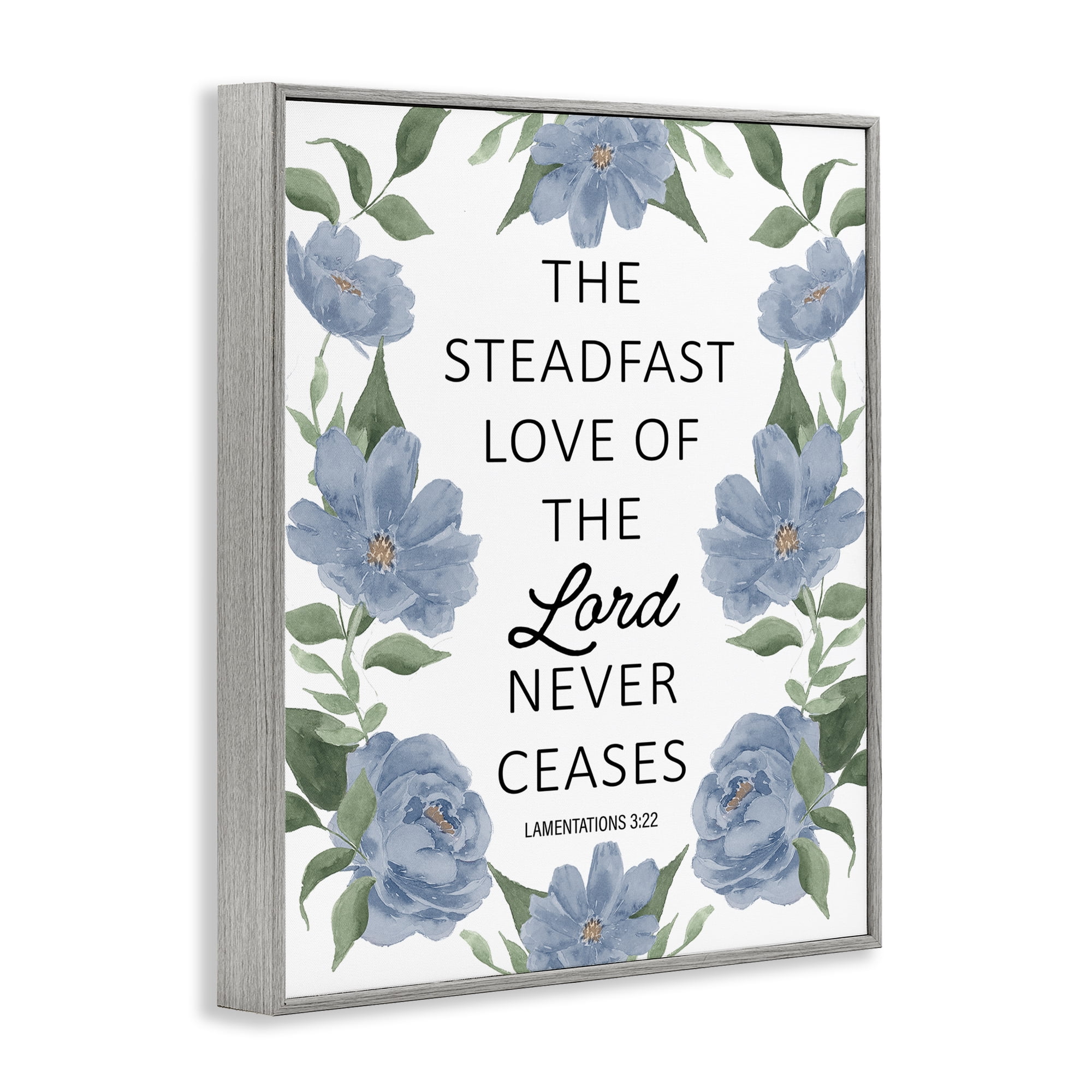 Stupell Industries Steadfast Love Of The Lord Gray Framed Giclee Art, design by Lucille Price