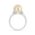 thumbnail image 2 of ANGARA Golden South Sea Cultured Pearl Collar Ring with Diamonds in 14K White Gold for Women | June Birthstone, Birthday, Anniversary, Jewelry Gift for Women | Pearl Ring, 2 of 8