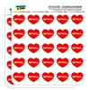 "I Love Heart - Sports Hobbies - Softball - 1"" Scrapbooking Crafting Stickers"