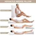 thumbnail image 5 of MOPHOTO Bed Wedge Pillow, Extra Large Memory Foam Bed Wedge Pillow, Twin Plus（39"*32"*7.5"）, 5 of 10