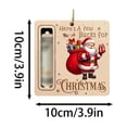 thumbnail image 3 of Wooden Christmas Money Holder Ornament Set of 3, Hanging Tree Decor Cash Gift Envelope for Kids Holiday Party, Natural Wood Reusable, 3 of 7