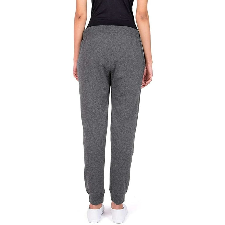 Ambiance Womens Juniors Slim-Fit Soft Jogger Sweatpants (Charcoal Gray,  Medium)