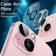 thumbnail image 2 of 3 Pack Camera Lens Protector for iPhone 15 6.1-Inch and iPhone 15 Plus 6.7-Inch, 9H Tempered Glass, 2 of 4