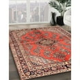 thumbnail image 3 of Ahgly Company Machine Washable Indoor Square Traditional Tangerine Pink Area Rugs, 7' Square, 3 of 7