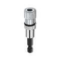 thumbnail image 1 of Manija hexagonal Soporte de bits de bits de destornillador Barra de barra de extensión de liberación rápida Fijación de reemplazo Sotuberante Adaptador de perforación de plata 1/4 pulgada seitruly TO001009-03, 1 of 7