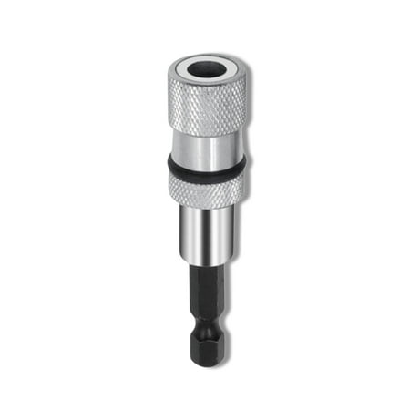

1/4 Inch Hexagonal Handle Bit Holder Screwdriver Extension Rod Bar Quick Release Fixing Replacement Socket Drilling Adapter Silver