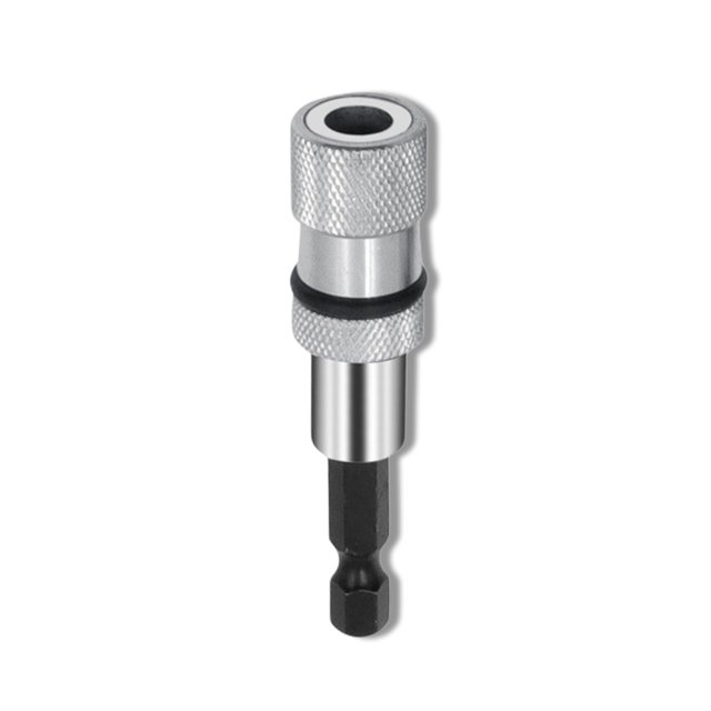 Manija hexagonal Soporte de bits de bits de destornillador Barra de barra de extensión de liberación rápida Fijación de reemplazo Sotuberante Adaptador de perforación de plata 1/4 pulgada seitruly TO001009-03