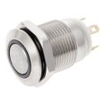 thumbnail image 2 of Interruptor de botón momentáneo de Metal iluminado Led de 12mm para barco y coche 3a/220v CC, 2 of 3
