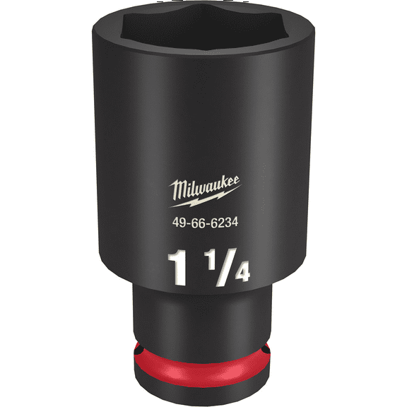 Milwaukee Tool SHOCKWAVE Impact Duty  1/2"Drive 1-1/4" Deep 6 Point Socket