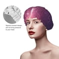 thumbnail image 4 of Kdxio Thunderstorm Violet Purple Print Shower Cap for Women,Elastic and Reusable,Double Waterproof Layers Bathing Hat, 4 of 9