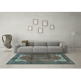 thumbnail image 3 of Ahgly Company Indoor Rectangle Persian Light Blue Traditional Area Rugs, 5' x 7', 3 of 4
