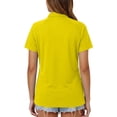 thumbnail image 7 of Soyumi Casual Short Sleeve Linen Shirts for Women, V Neck Button Down Blouse Short Sleeve Office Work Tops Vintage Vacation Tees Shirt Blouse Tops, Yellow, 7 of 7