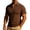 Coffee, variant on Fewfanhot Men's Big and Tall Solid Knit P0L0 Shirt, Collared Zipper Short Sleeve Business Casual Pullover Top, S-3XL