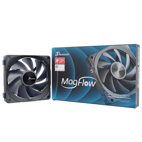 Seasonic MAGFLOW 120mm High Performance PWM Fan - Black