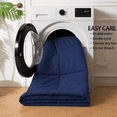 thumbnail image 5 of YEPCLUB Cal King Size Comforter Set, 7-Piece Bed in a Bag, Ultra Soft Reversible All Season Bedding Set with Sheets, Pillowcases & Shams, Navy, 5 of 5
