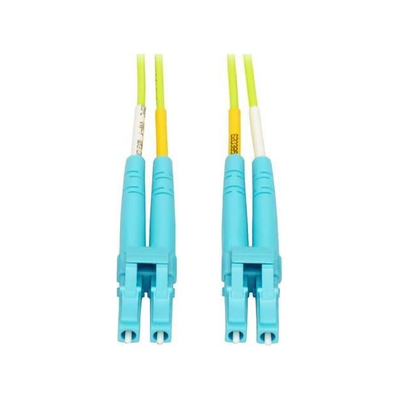 Eaton Tripp Lite Series 100G Duplex Multimode 50/125 OM5 LSZH Fiber Optic Cable (LC/LC), Lime Green, 3 m - Patch cable - LC multi-mode (M) to LC multi-mode (M) - 3 m - fiber optic - duplex - 50 / 125 micron - IEEE 802.3ae/OM5 - lime green
