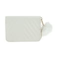 thumbnail image 4 of Unique Bargains 1 Pc Coin Purse Wallet Portable Diagonal Stitching And Plush Balls Coin Purse Pouch White, 4 of 5