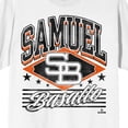 thumbnail image 2 of Bioworld MLBPA Samuel Basallo Women's Retro Varsity Graphic Tee | Collegiate Logo Screen Print | Short Sleeve Crew Neck | Officially Licensed T-Shirt-Small, 2 of 3