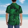 thumbnail image 4 of Honeii Green Leave Fern Print Men’s Hawaiian Shirt,Classic Button-Down Short Sleeve Shirt, for Beach, Vacation, and Outdoor Activities,3X-Large, 4 of 7