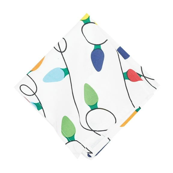 Christmas Light Printed Holiday Napkin